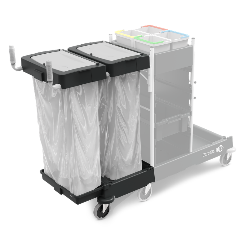 Kit d'extension de poubelle Numatic 240 litres pour SM-4, revêtement en poudre, noir (Reflo) | Paquet (1 pièce)