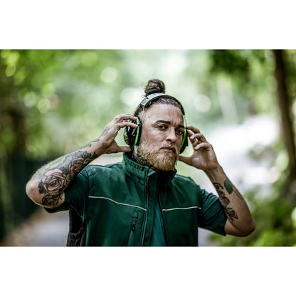 NITRAS MUTE DEFENDER PRO, cache-oreilles, noir / vert, plastique EN 352-1 | Paquet (1 pièce)