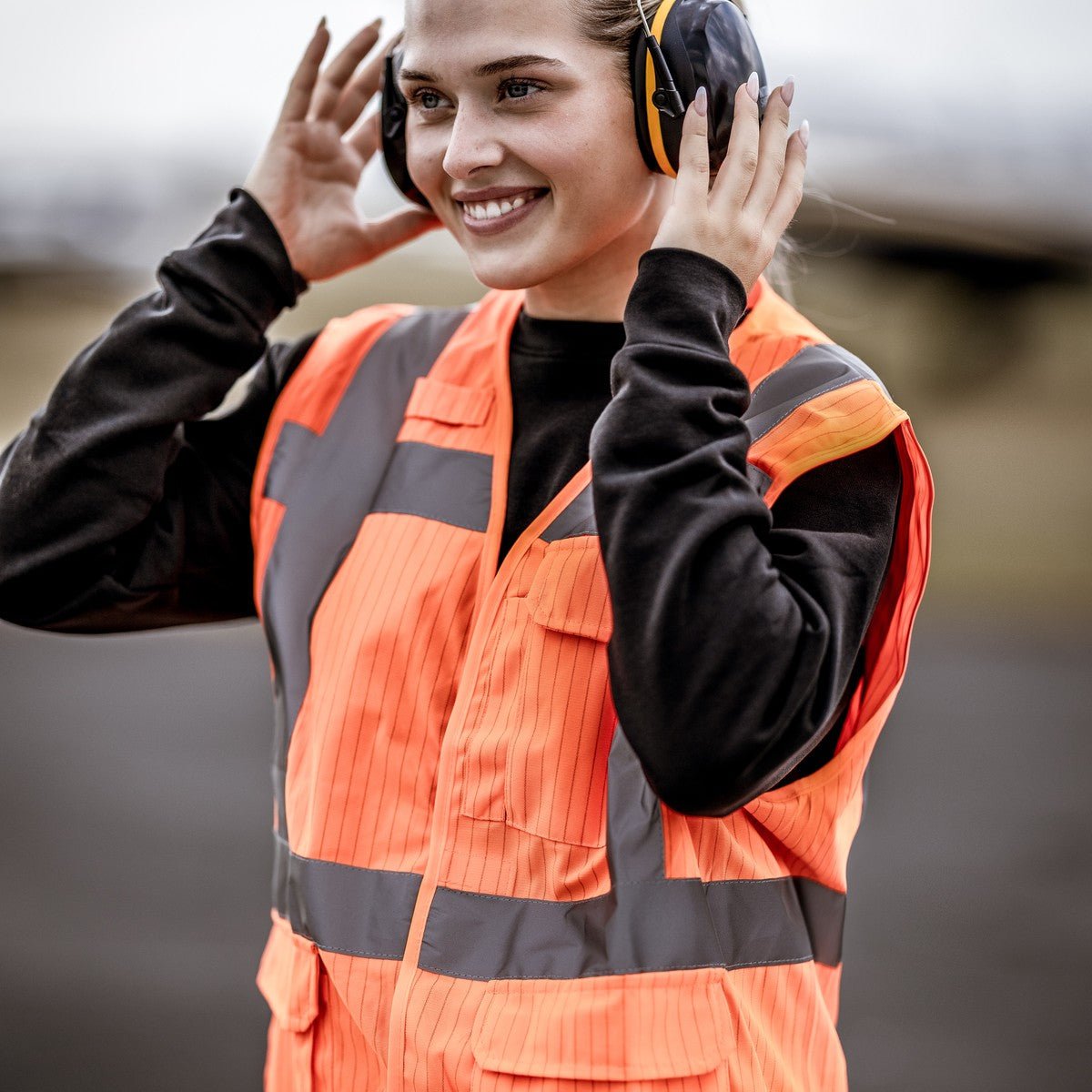 NITRAS MUTE DEFENDER PRO, cache-oreilles, noir / jaune, plastique EN 352-1 | Paquet (1 pièce)