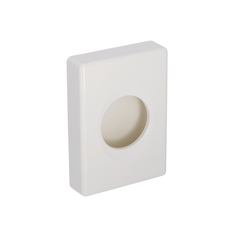 La boîte hygiénique DEISS 99301 Dispenser (100x139,5x27,5 mm, blanc) de EMIL DEISS KG est une plaque murale blanche et rectangulaire avec une ouverture centrale pour le passage des câbles ou le stockage hygiénique dans les établissements médicaux. Emballage : 25 pièces.