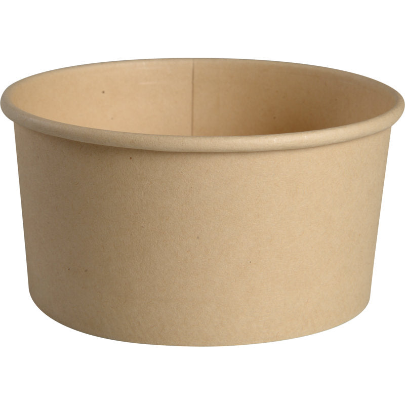 Le gobelet à glace Abena Re-Seller GmbH 120 ml, carton/PE a des côtés lisses, un bord roulé et un revêtement PE. Le simple gobelet rond est photographié sur un fond blanc.