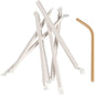 Un paquet (250 pièces) de pailles en papier brun de 24 cm de long, emballées individuellement (ø 6 mm) de Abena Re-Seller GmbH repose sur un fond blanc.