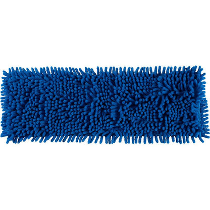 Le balai microfibre ENA Chenille de Abena Re-Seller GmbH est un balai rectangulaire bleu avec des brins en microfibre denses et structurés pour un nettoyage efficace des sols.