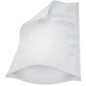 Un seul gant de toilette blanc Abena Re-Seller GmbH (16x23 cm, Molton Ultra Sonic) d'un paquet de 50 pièces est montré avec des bords cousus et une surface texturée ; un coin est soulevé pour révéler l'épaisseur et les couches.