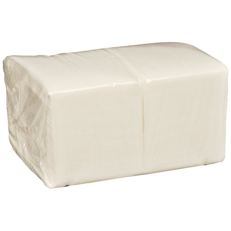 Un emballage transparent contenant 100 gants de toilette jetables Abena Re-Seller GmbH pliés, Airlaid, 20x30 cm, blanc est représenté sur un fond uni blanc - idéal pour les routines de soins corporels.