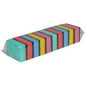 Un paquet de 10 éponges de nettoyage Abena Re-Seller GmbH (3x6x9 cm) de différentes couleurs, soigneusement empilées et emballées dans du plastique - idéal pour tous vos besoins de nettoyage domestique.