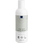 Une bouteille blanche et gris clair de 200 ml de shampooing pour cheveux et corps Abena Re-Seller GmbH "Laver sans eau" pour les soins corporels, vegan, testé dermatologiquement et sans colorants ni parfums. Disponible en carton de 6 paquets.