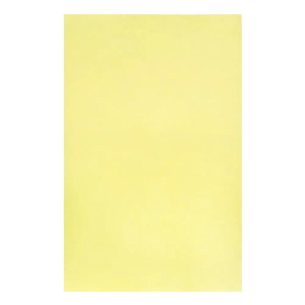 Sur un fond blanc, une pièce rectangulaire de papier jaune lisse est illustrée, semblable à celui typiquement utilisé lors de traitements dentaires par AMPri Handelsgesellschaft mbH.