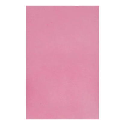 Une simple feuille de papier rose à texture lisse, similaire au papier filtre pour plateau AMPri Dental Kreppauflage 28 x 36 cm de AMPri Handelsgesellschaft mbH.