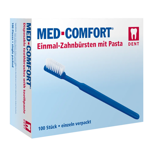 Med Comfort Dental PS One -off Brosse à dents, couleur bleue - 100 pièces