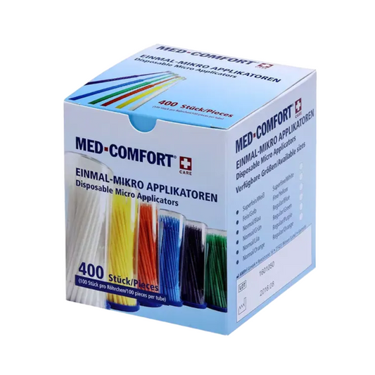 AMPri MED-COMFORT Einmal Mikroapplikatoren Dentalbedarf, verschiedene Farben | Box (400 Stück)