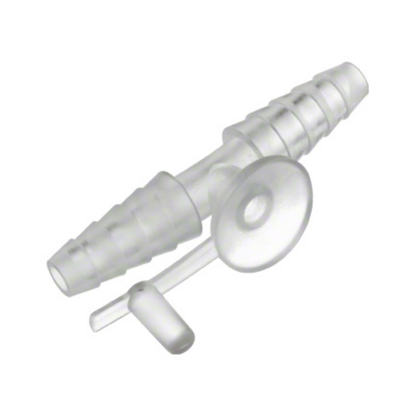 La B. Braun embout pour aspiration (100 pièces) de B. Braun Deutschland GmbH & Co. KG est un raccord de tuyau transparent avec des extrémités à barbes et une poignée de valve pour le contrôle du bout des doigts - idéal pour les applications d'aspiration intermittente stériles.