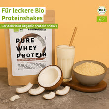 Poudre de protéine de lactosérum biologique, noix de coco