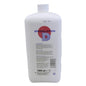 Une bouteille de lotion lavante CWS blanche de 1000 ml sans chlorure se tient debout. L'étiquette sur le devant montre un cercle rouge avec un "D" bleu et contient un texte en allemand, anglais et français sur le lavage hygiénique des mains.