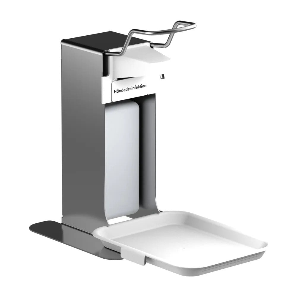 Le bac d'égouttement CWS pour desiTop (1 pièce) est un bac d'égouttement blanc de CWS, conçu pour la salle de bain ou à côté du lavabo desiTop. Idéal sous un distributeur de désinfectant mural en métal avec levier et bouteille rechargeable. Étiquette : "Désinfection des mains.