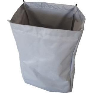 Le sac à linge Di Protect (1 pièce) de Diversey Deutschland GmbH & Co. OHG est un grand sac à linge en tissu gris, parfait pour collecter le linge sale ou pour une utilisation avec le chariot TASKI Protect.