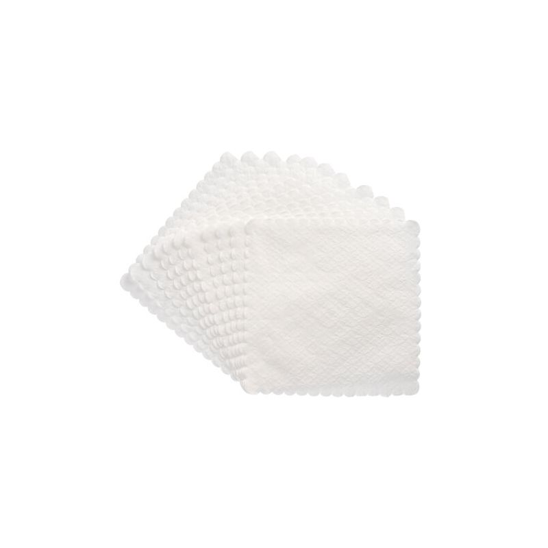 PAPSTAR Napperons à dessert 15x15 cm, blanc - 2000 pièces en emballage plastique, idéal pour les desserts et la gastronomie. De haute qualité de PAPSTAR GmbH - support élégant et structuré pour chaque occasion.