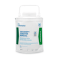 Un emballage blanc refermable de lingettes Dr. Schumacher Descosept Sensitive Wipes XL - distributeur de lingettes à usage unique de Dr. Schumacher GmbH avec un branding vert-bleu. L'emballage contient 120 lingettes désinfectantes pour une désinfection rapide dans les zones proches des patients et dispose d'une poignée sur le dessus pour un transport facile.
