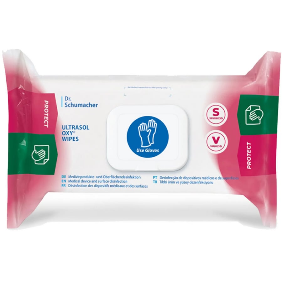 Lingettes désinfectantes Dr. Schumacher Ultrasol Oxy | Paquet (108 lingettes) 