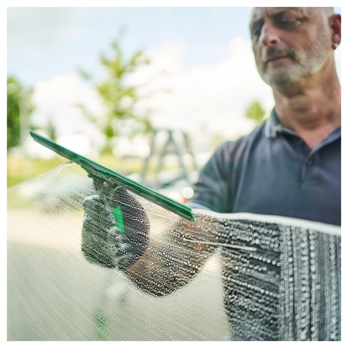 Unger ErgoTec® Fensterwischer - grünes Gummi 35 cm
