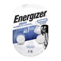 Un paquet de deux piles spéciales Energizer Ultimate Lithium de type bouton CR 2025 d'Energizer Deutschland GmbH avec un design sécurisé pour les enfants, durable, une identification de marque visible et un contrôle de taille sur l'emballage.