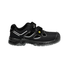 Sandales de sécurité S1P, sandales de sécurité Velcro chaussures de sécurité S1P, noir/argent