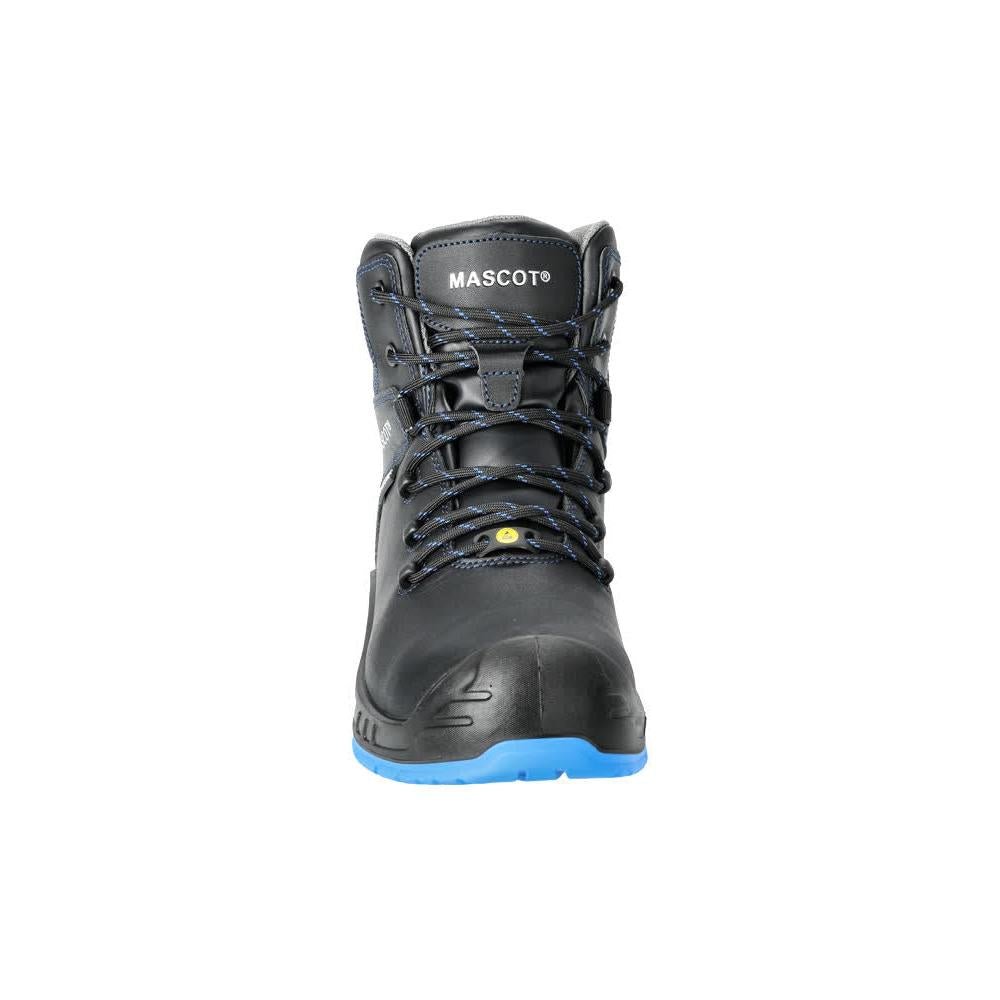 Bottes de sécurité MASCOT® S3 à lacets, noires/bleu grainé