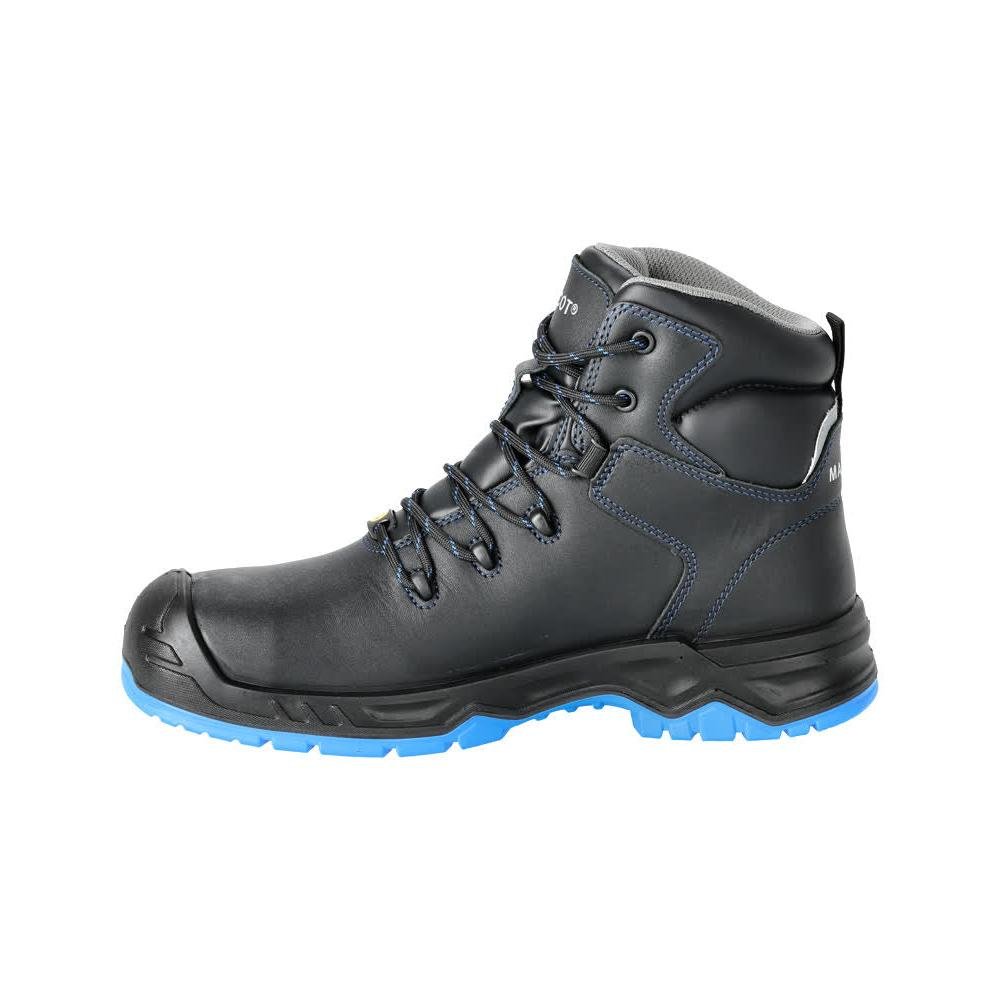 Bottes de sécurité MASCOT® S3 à lacets, noires/bleu grainé