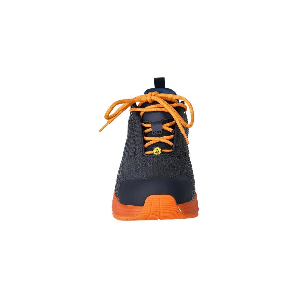 Chaussures de sécurité S1PS, chaussures de sécurité à lacets S1PS, noir bleu/orange clair