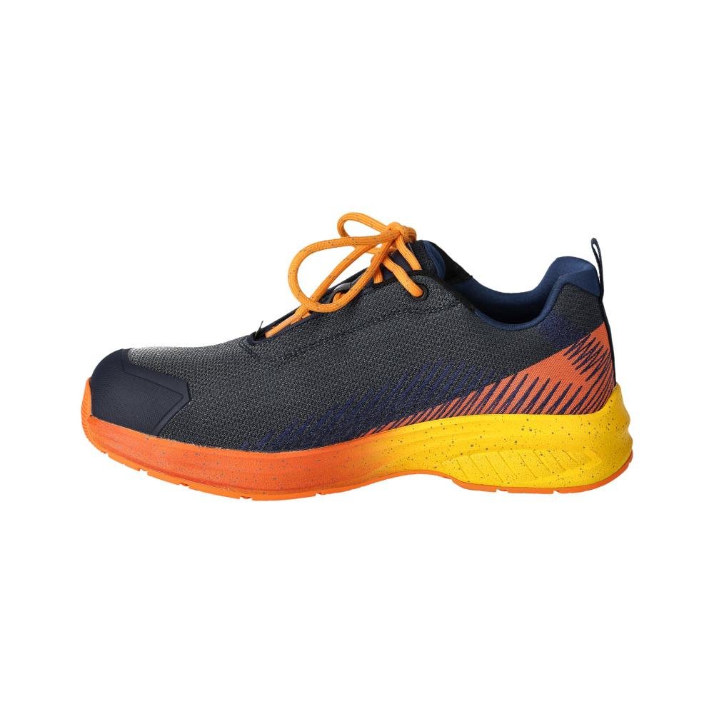 Chaussures de sécurité S1PS, chaussures de sécurité à lacets S1PS, noir bleu/orange clair