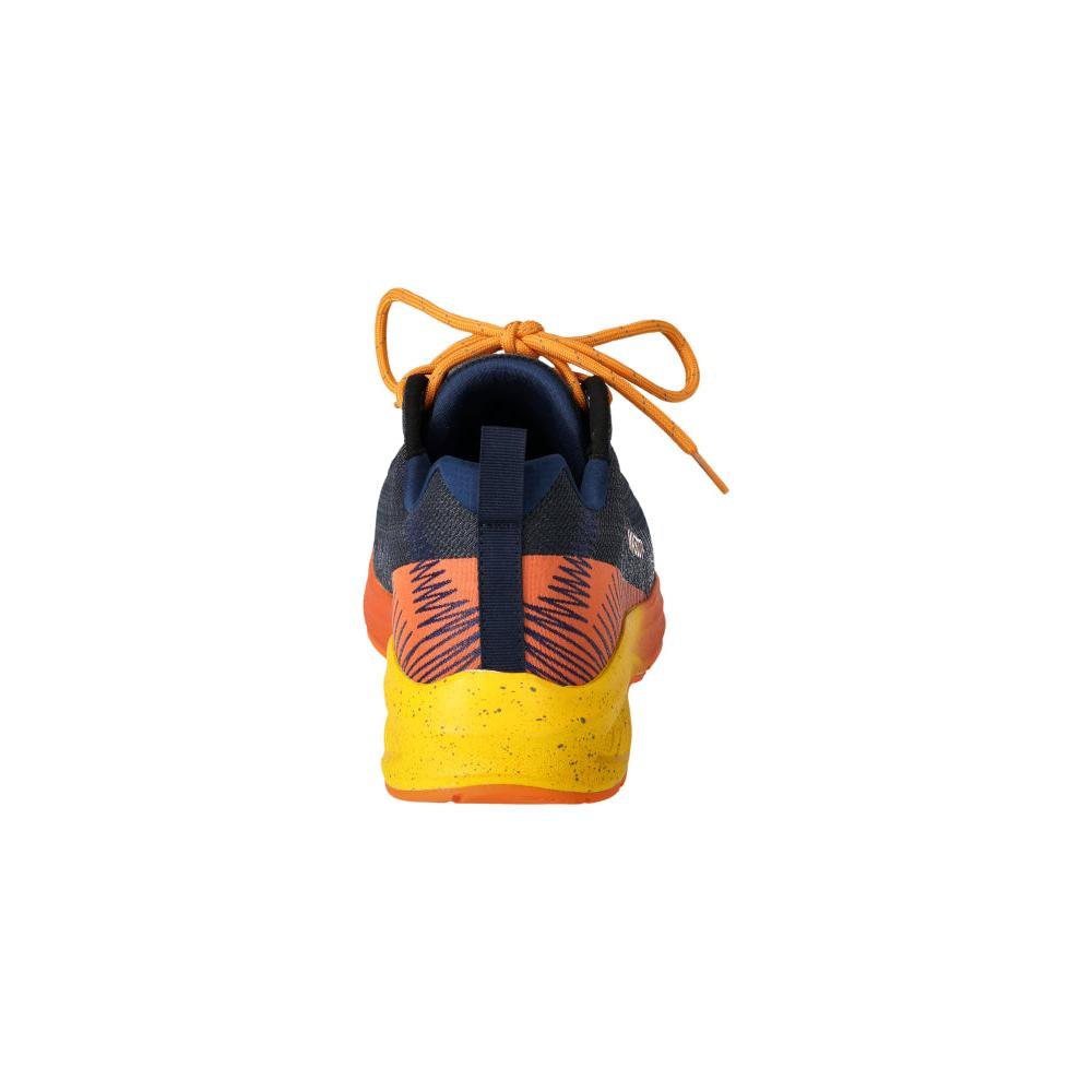 Chaussures de sécurité S1PS, chaussures de sécurité à lacets S1PS, noir bleu/orange clair