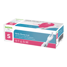 Saraya gants jetables en nitrile EX MD blanc