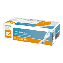 Saraya gants jetables en nitrile EX MD blanc