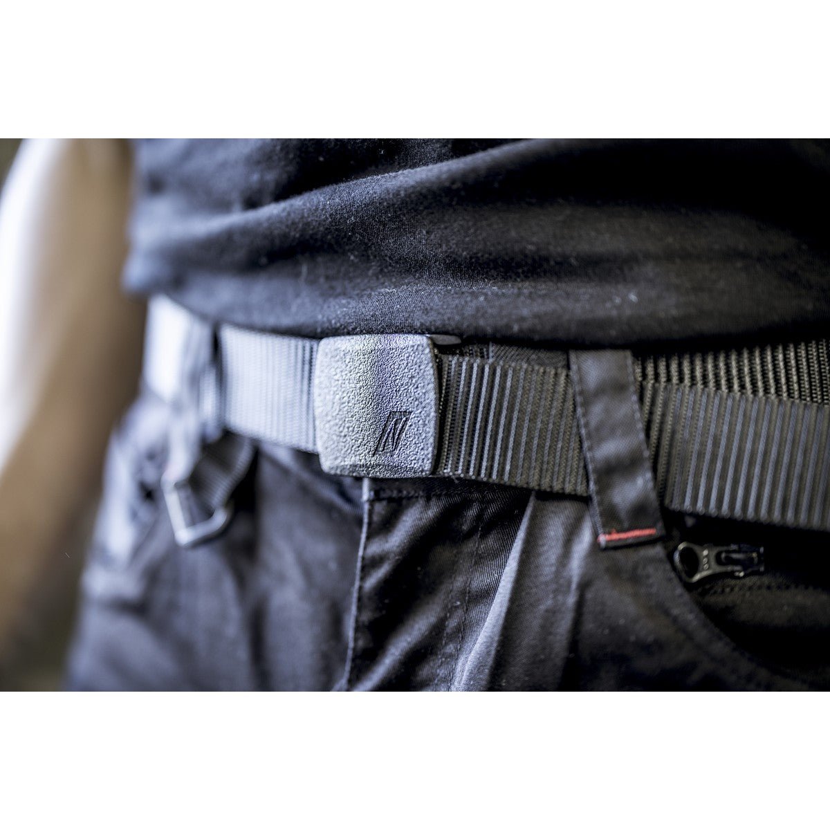 Ceinture NITRAS avec boucle en plastique, noire Polyester : 100% | Paquet (1 pièce)