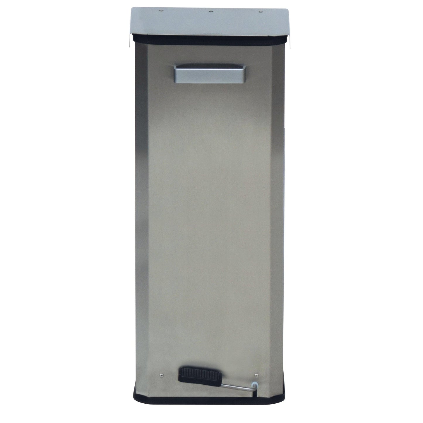 La poubelle fermée en acier inoxydable Novocal (70 litres) dispose d'un dispositif à pédale pour une utilisation mains libres et est idéale pour les espaces modernes.