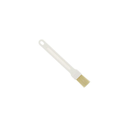 Le FLACHPINSEL, PBT ø0,20MM de Haug Bürsten KG est un pinceau en plastique blanc avec des poils en PBT beige et un manche avec un trou de suspension, représenté sur un fond blanc simple.