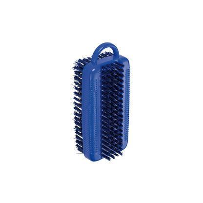 Haug Brosse à ongles double PBT Ø0,35 mm moyen/dur 110x32x50 mm bleu