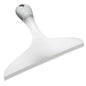 Le Haug Bürsten KG RACLETTE POUR FENÊTRES SOFT-GRIP, AVEC LAME ENCASTRÉE, 250MM, BLANC a un design en plastique blanc-argenté avec une large lame et un trou de suspension, idéal pour un nettoyage des vitres sans traces.