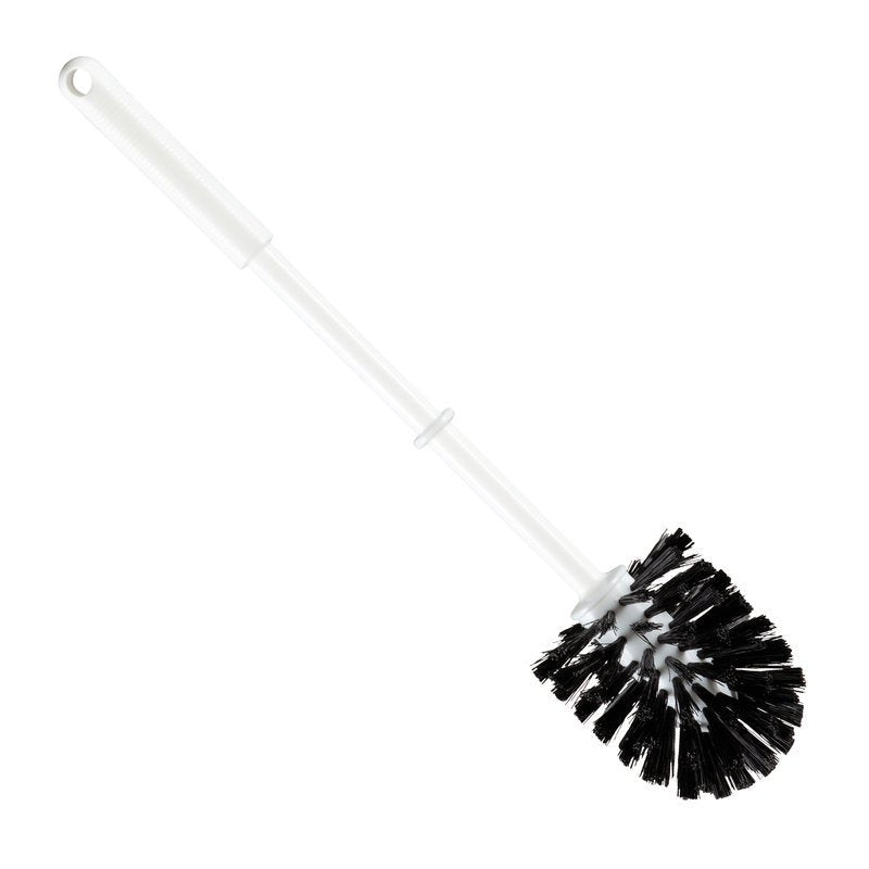La brosse WC ronde Haug Bürsten KG, petite, avec des poils noirs en PP (ø0,35 mm, moyen), 365 x ø75 mm, dispose d'un long manche et d'une tête ronde - idéale pour un nettoyage WC efficace.