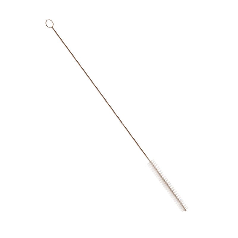 La Haug Bürsten KG BROSSE À FLEXIBLE, NYL.6.0 TRANSP dispose de poils en nylon rigides de 0,20 mm, d'une poignée en métal torsadé avec boucle et mesure 340 x ø12 mm - parfait pour le nettoyage des tuyaux.