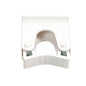 Un SUPPORT DE MANCHE DE REMPLACEMENT en plastique blanc 15-20MM (60x35x73mm) de Haug Bürsten KG, pour l'article 8699 ; avec une partie supérieure rectangulaire, une partie coupante incurvée et des marquages de taille "15-20", compatible avec les tuyaux pour un remplacement facile.
