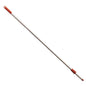 Une longue Haug Bürsten KG METAL DETECT ALUSTIEL, 1450MM CAPUCHON OXYDROUGE + tige ÜWM avec poignées rouges, conçue pour la fixation d'accessoires de nettoyage ; compatible avec les outils ø25mm.