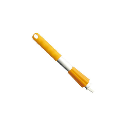 La brosse de nettoyage KURZ-ALUSTIEL 300mm de Haug Bürsten KG a un manche jaune avec une surface nervurée, une tête à poils blancs et un capuchon et écrou de serrage pour un montage sécurisé. Construction en aluminium durable et un trou pour accrocher.