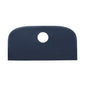 Eine rechteckige, dunkelblaue Spülenabdeckung mit abgerundeten oberen Ecken und einem mittigen, runden Ausschnitt passt perfekt zur METDEC PREM. SCHABER GROß, PP, FLEXIBEL, BLAU, 230X118MM von Haug Bürsten KG für eine effiziente Reinigung.