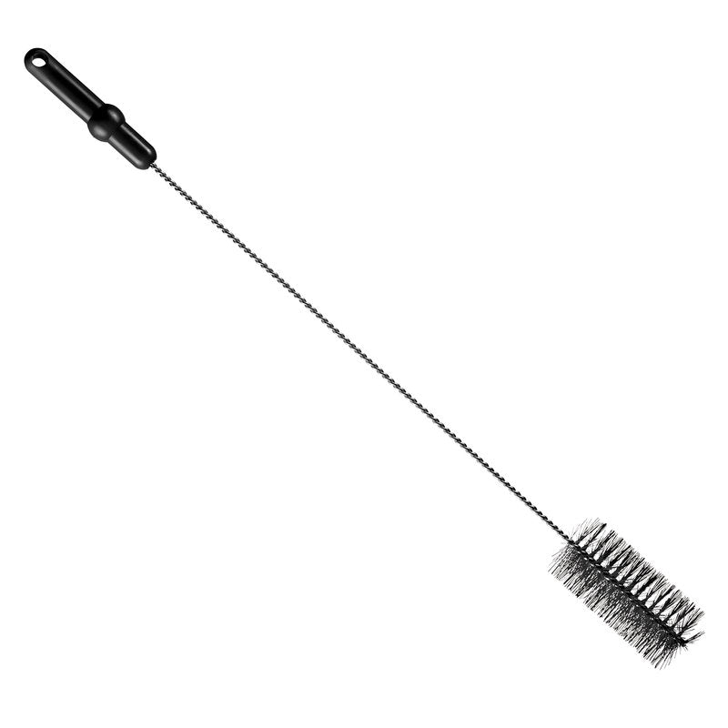 La BROSSE POUR TUYAU, ø 0,50MM MOYEN 700Xø 60MM de Haug Bürsten KG a une poignée en plastique noir et des poils rigides, idéale pour le nettoyage des bouteilles ou des tuyaux. La tête de poils cylindrique de 50 mm de diamètre nettoie facilement les espaces étroits.
