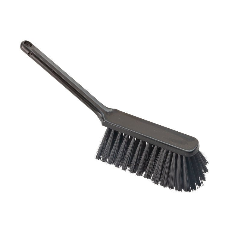 Le HANDBESEN, WEICH, 310MM, UNGESCHLITZT de Haug Bürsten KG a des poils doux et un manche en plastique, idéal pour les tâches de nettoyage, sur fond blanc.