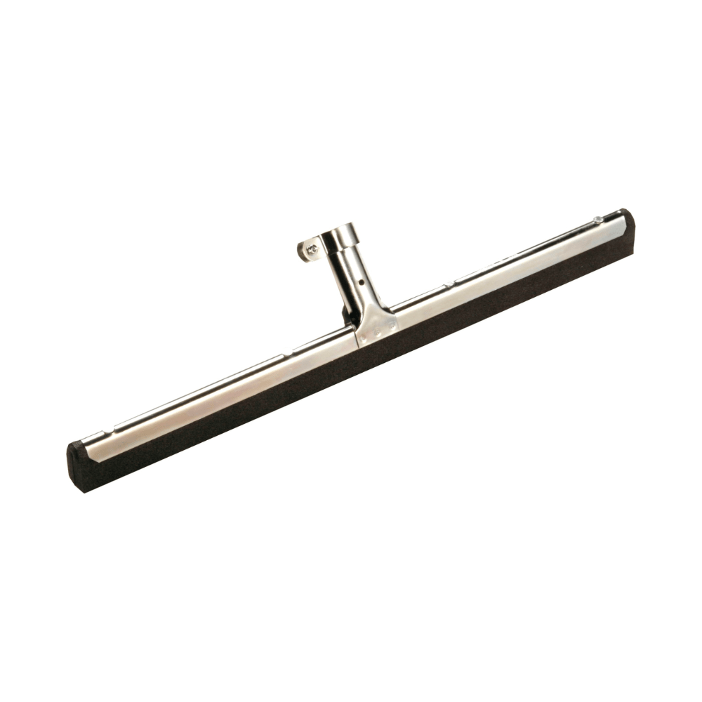 Le Haug Bürsten racloir à eau, à deux lèvres - 1 pièce de Haug Bürsten KG est fabriqué en métal et en caoutchouc et dispose d'un long manche droit, parfait pour nettoyer et sécher les surfaces.