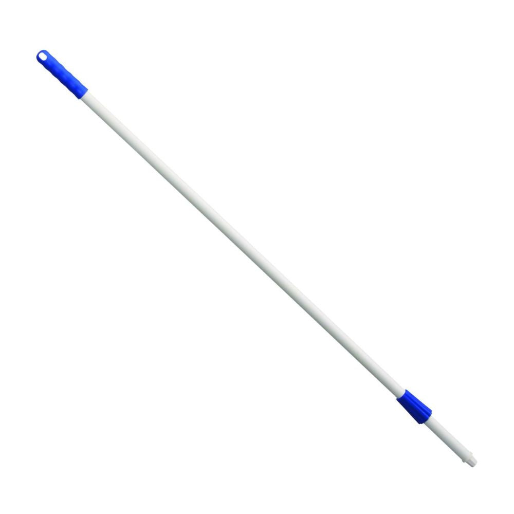 Le manche en fibre de verre bleu Haug de Haug Bürsten KG est doté d'un manche de balai blanc extensible avec une poignée bleue non conductrice de froid et une pointe de raccordement. Fabriqué en fibre de verre de haute qualité, il offre une fonctionnalité durable et pourtant élégante pour vos tâches de nettoyage.