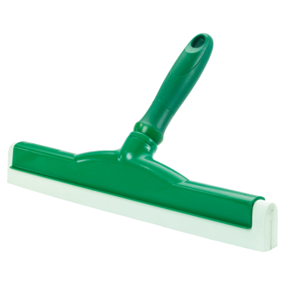 Nous présentons le racloir à main Haug avec caoutchouc alimentaire de Haug Bürsten KG, disponible en différentes couleurs. Ce racloir à main vert pour fenêtres est équipé d'une lame en caoutchouc blanc droit en caoutchouc alimentaire et dispose d'une poignée verte ergonomique pour une prise facile, ce qui le rend idéal pour les applications hygiéniques.