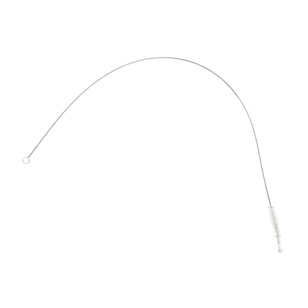 La brosse flexible en nylon 6.0 transparente de Haug dispose d'un fil fin et flexible avec une petite poignée en boucle à une extrémité et des poils en nylon blancs à l'autre. Le fil légèrement courbé est conforme aux normes d'hygiène HACCP et est donc idéal pour le nettoyage des tuyaux. Ce produit de Haug Bürsten KG mesure 1200 x ø15 mm et est livré en un seul exemplaire.